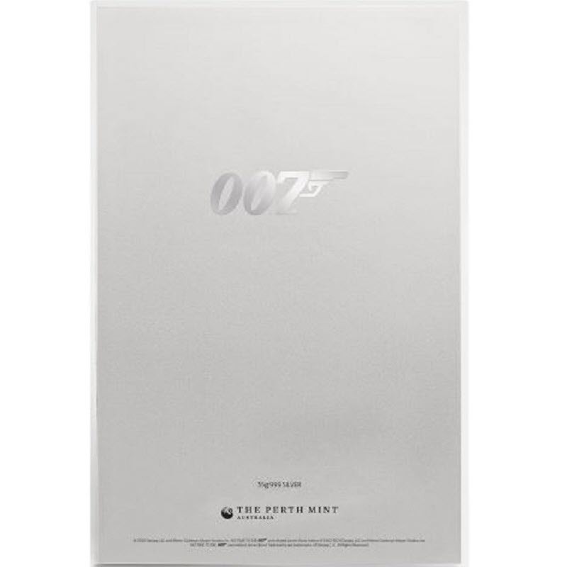 Серебряный постер "Джеймс Бонд - Агент 007. Не время умирать" 2020 г.в., 35 г чистого серебра (проба 0,999)