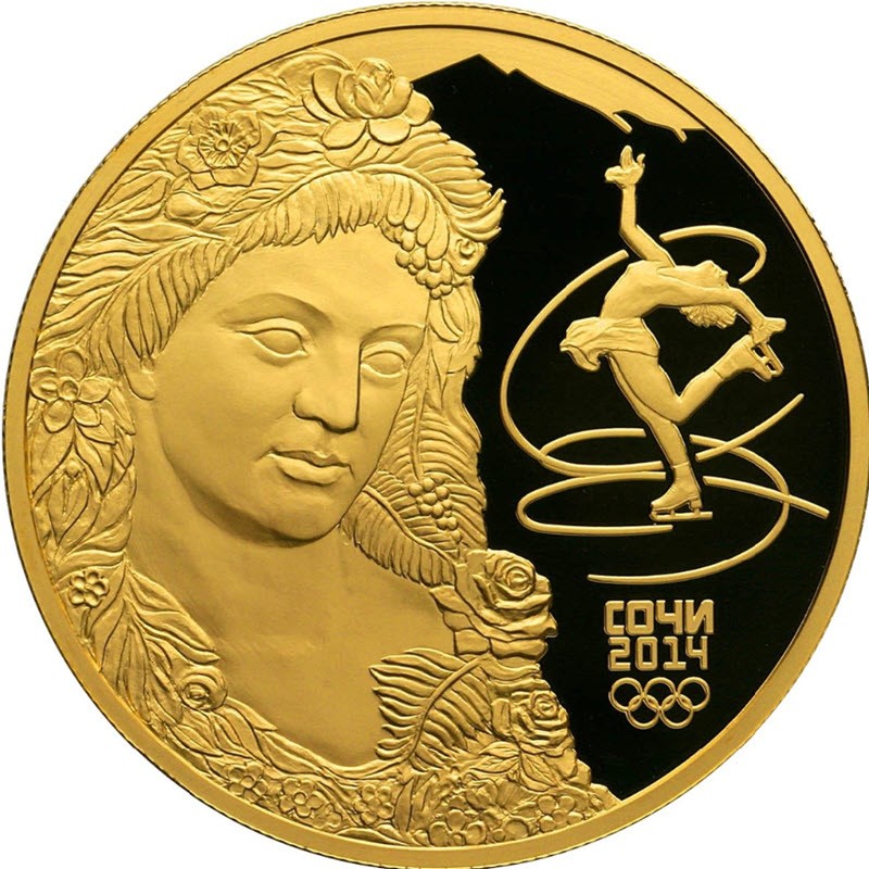 Золотая монета России "Флора" 2011 г.в., 155,5 г чистого золота (проба 999)