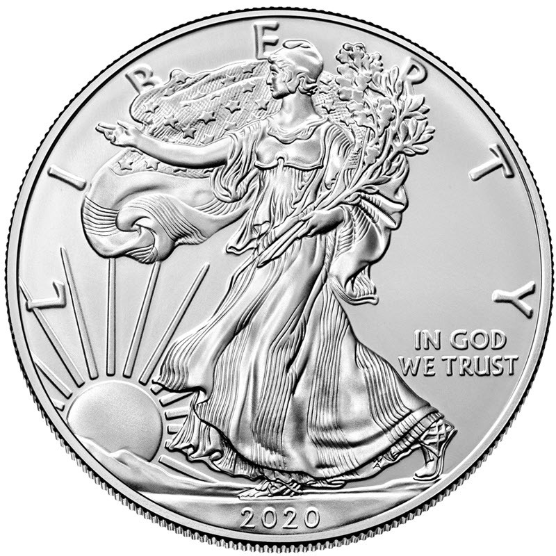 ОПТ. Серебряная инвестиционная монета Американский Орел 31.1 чистого серебра (проба 0,999)