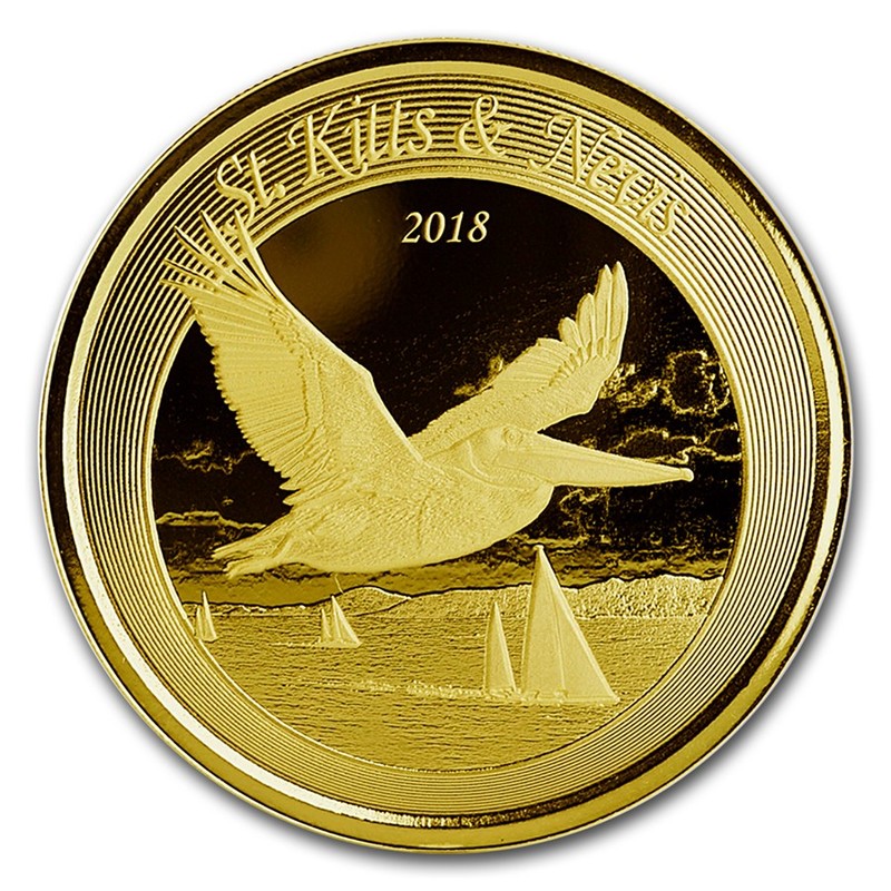 Золотая монета Сент-Китс и Невис 