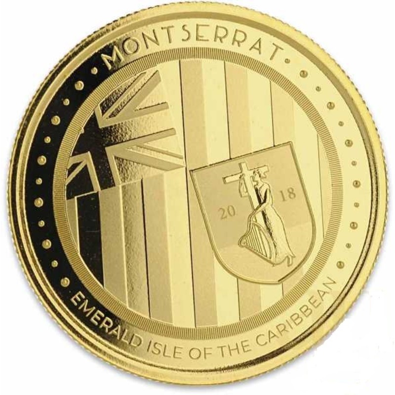 Золотая монета острова Монтсеррат 