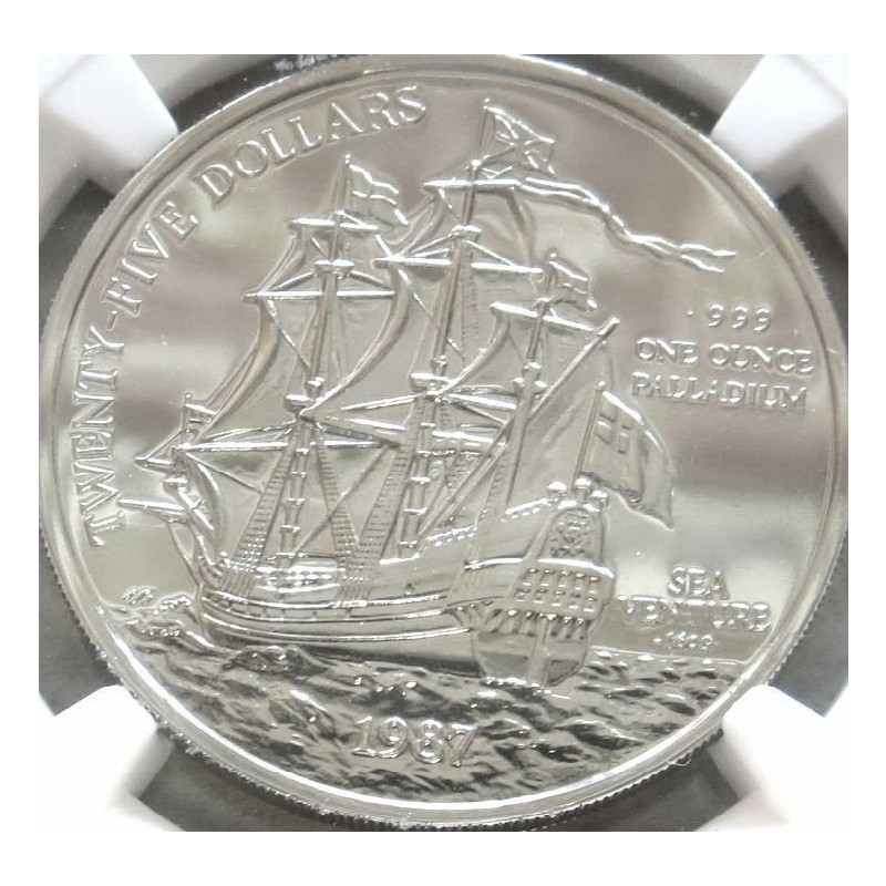 Палладиевая монета Бермудских островов 