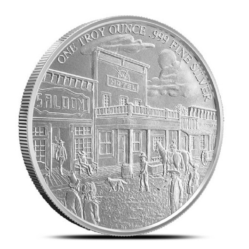 Серебряный жетон США «Кан-Кан Герл», 31.1 г чистого серебра (проба 0.999)
