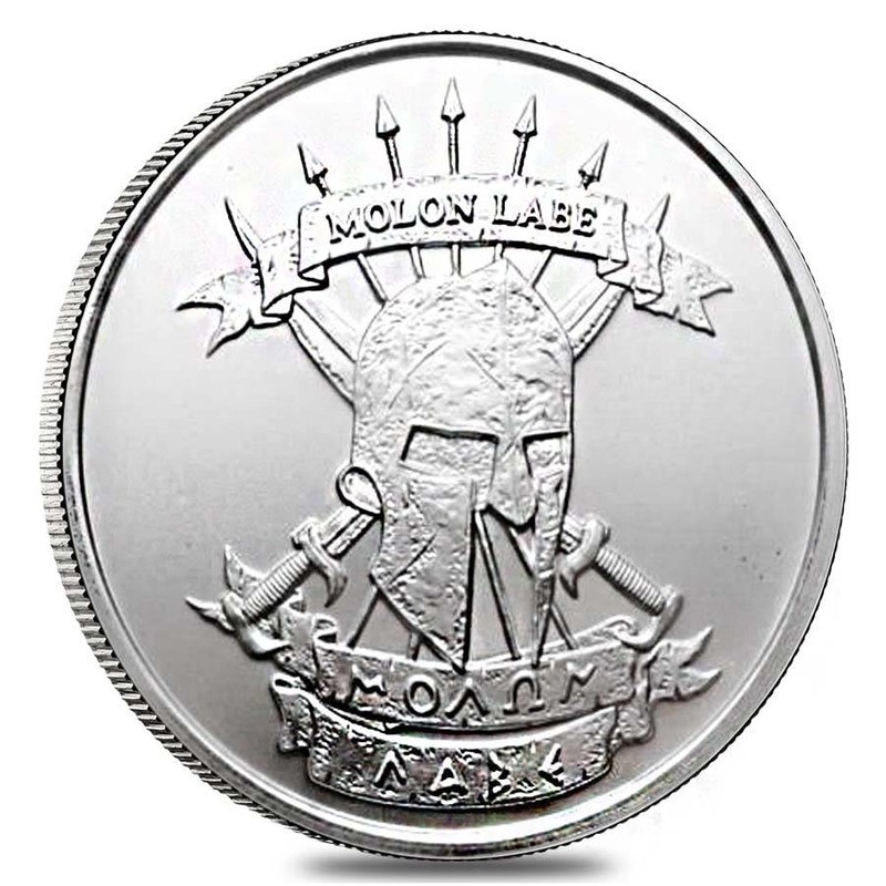 Серебряный жетон США "Приди и возьми с черепом", 31,1 г чистого серебра (Проба 0,999)
