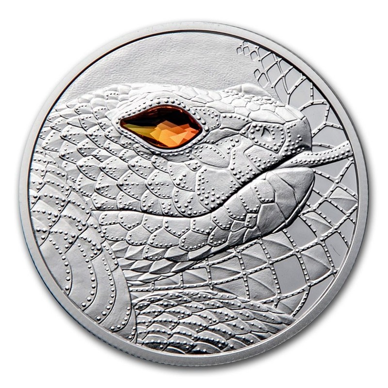 Серебряная монета Австрии "Глаза Мира. Радужный Змей Австралии" 2021 г.в., 20.74 г чистого серебра (Проба 0,925)