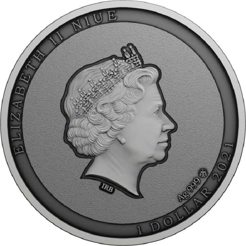 Серебряная монета Ниуэ "Я вижу тебя. Ты видишь меня?" 2021 г.в., 15.55 г чистого серебра (Проба 0,999)
