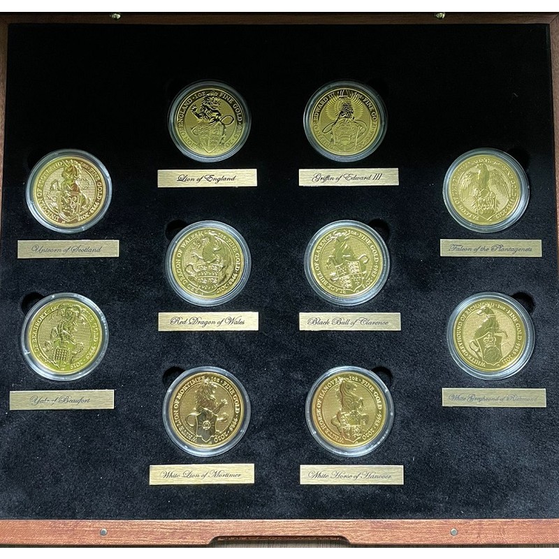 Набор из 10-ти золотых монет Великобритании 