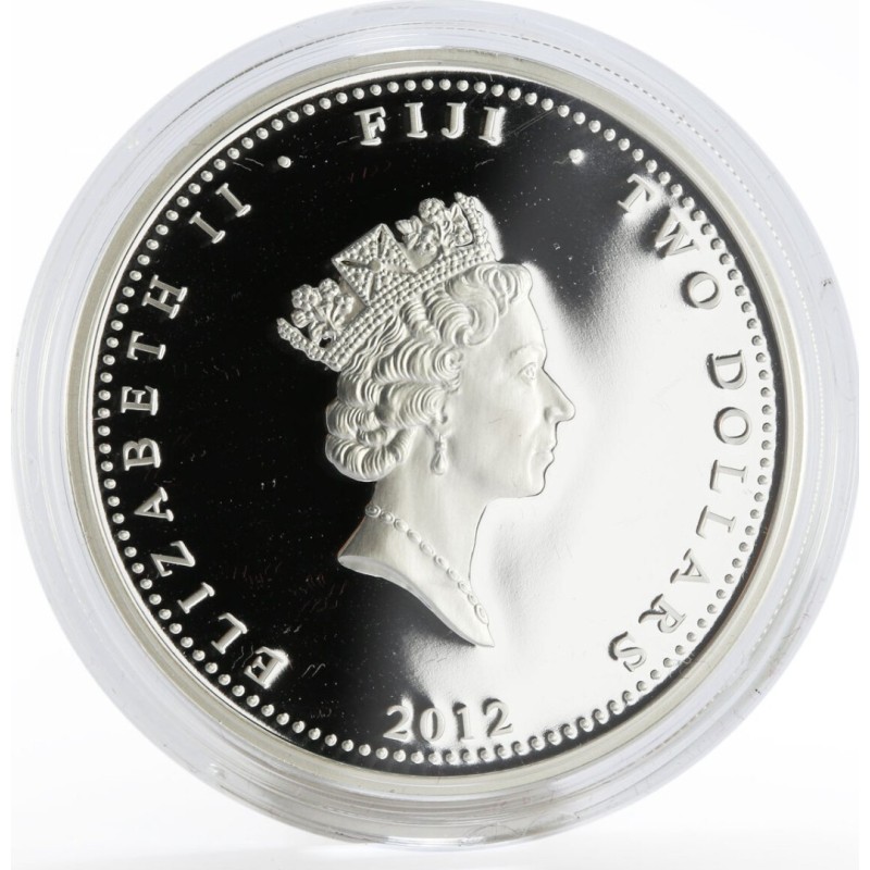 Серебряная монета Фиджи "Церковь Спаса на Крови" 2012 г.в., 31.1 г чистого серебра (Проба 0,999)