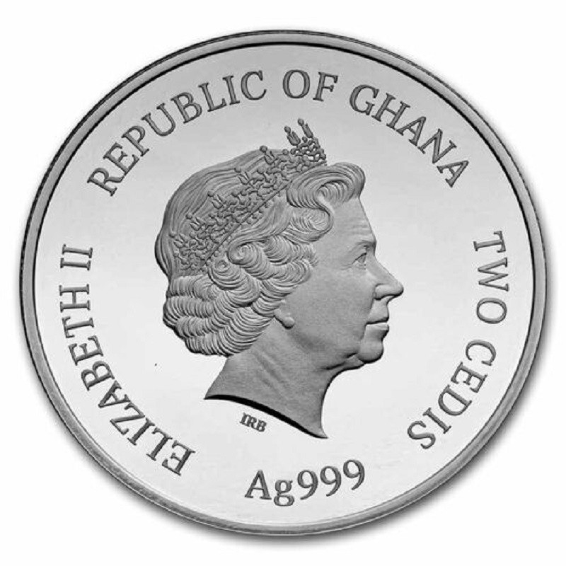 Серебряная монета Ганы "Детский Зодиак - Дева" 2022 г.в., 15.55 г чистого серебра (Проба 0,999)