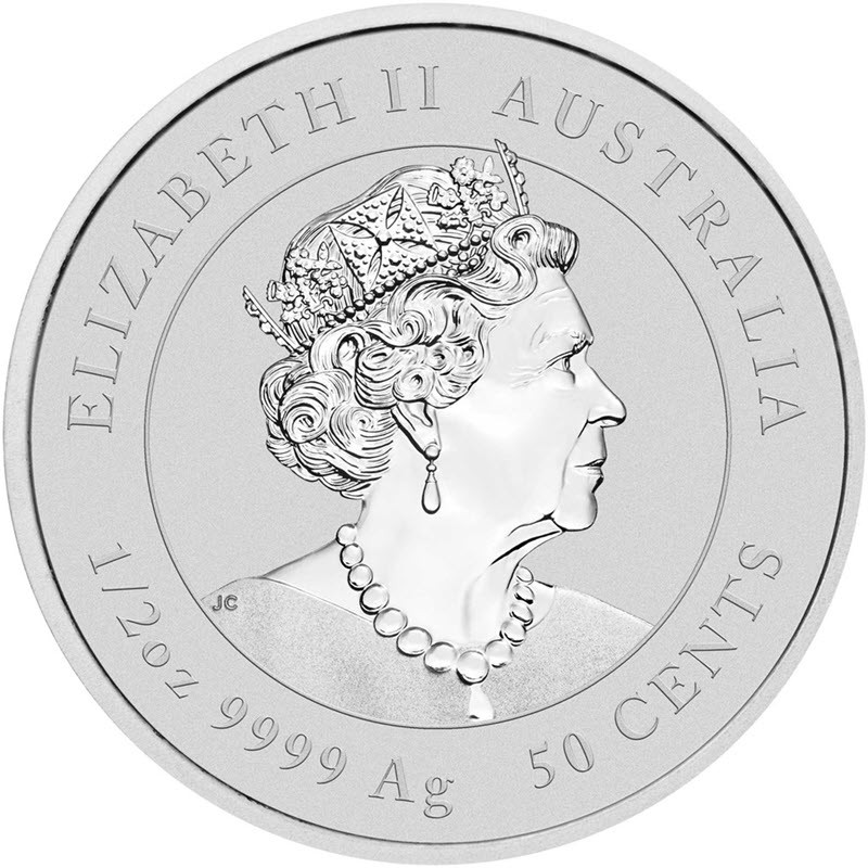 Серебряная монета Австралии "Лунный календарь III - Год Кролика", 2023 г.в., 15.55 г чистого серебра (Проба 9999)