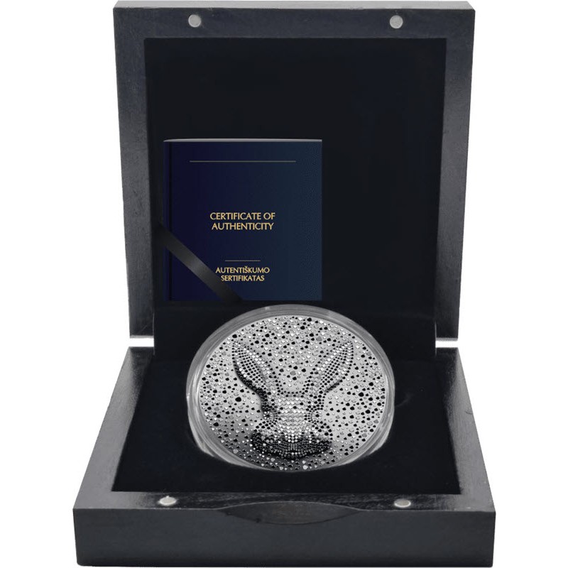 Серебряная монета Ниуэ "Год Черного Водяного Кролика" 2023 г.в., (высокий рельеф), 62.2 г чистого серебра (проба 999)