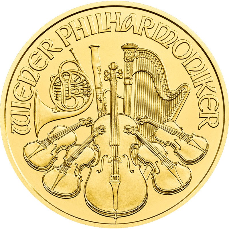 Золотая инвестиционная монета Австрии 