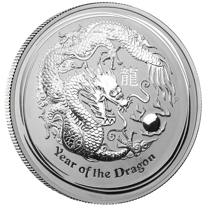 Серебряная монета Австралии «Год Дракона» 2012 г.в., (пруф), 1000 г чистого серебра (проба 999)