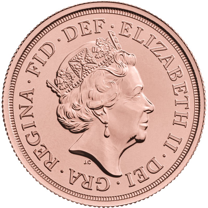 Золотая монета Великобритании "Двойной соверен" (пруф), 14.64 г чистого золота (проба 917)
