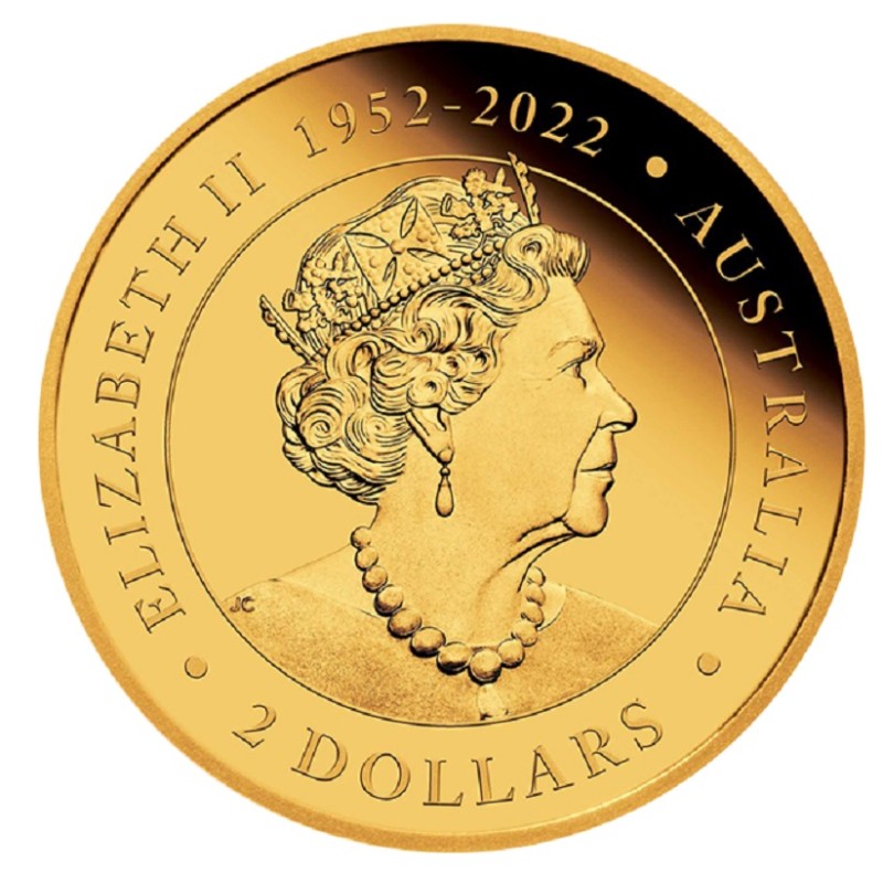 Золотая монета Австралии - Кенгуру 2023 г.в., 0.5 г чистого золота (проба 0,9999)