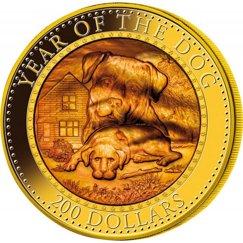 Золотая монета Соломоновых островов 