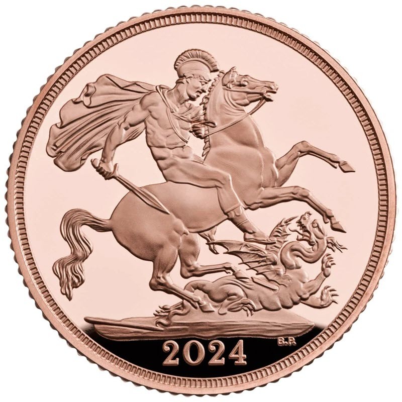 Золотая монета Великобритании 