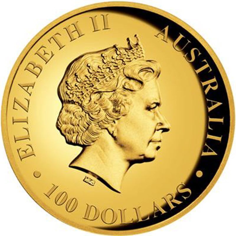 Золотая инвестиционная монета Австралии - Кенгуру 2015 г.в., 31.1 г чистого золота (проба 0,9999)