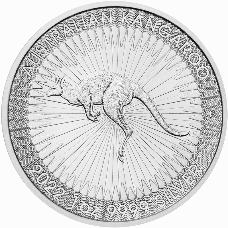 Серебряная инвестиционная монета Австралии - Кенгуру, 31,1 г чистого серебра (проба 9999)