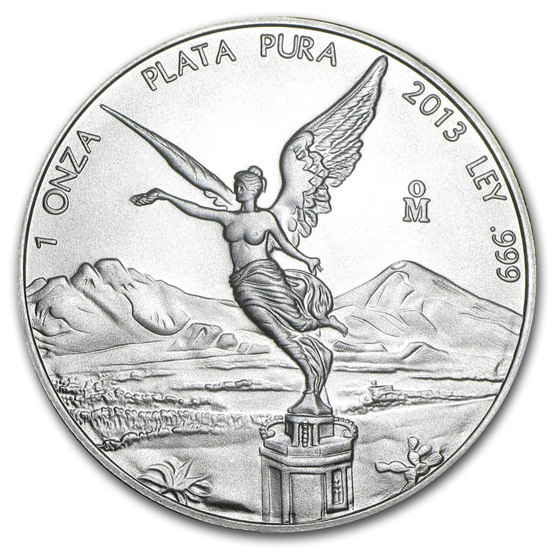 Серебряная монета Мексики 