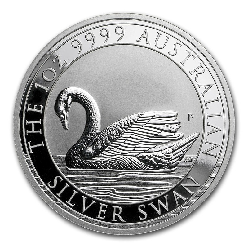 Серебряная монета Австралии «Лебедь» 2017 г.в., 31.1 г чистого серебра (проба 0.9999)