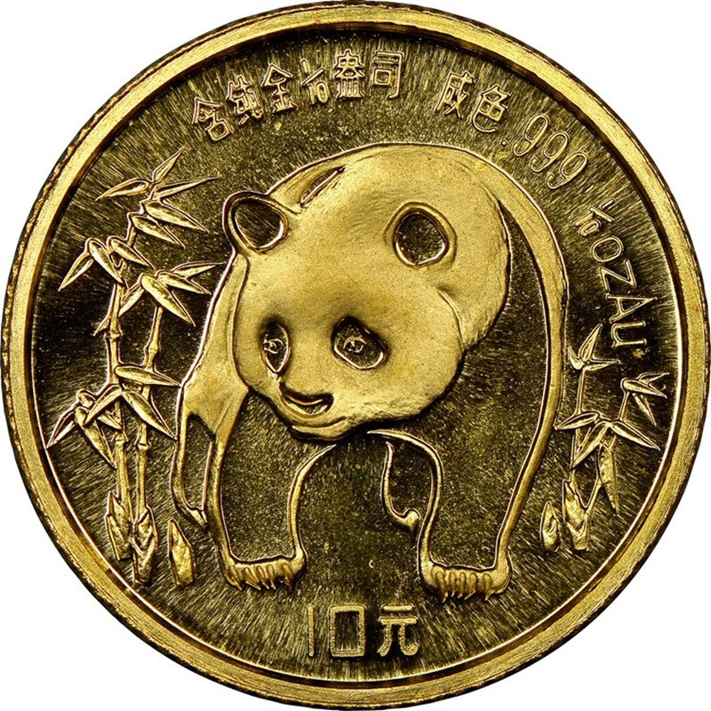 Золотая монета Китая 