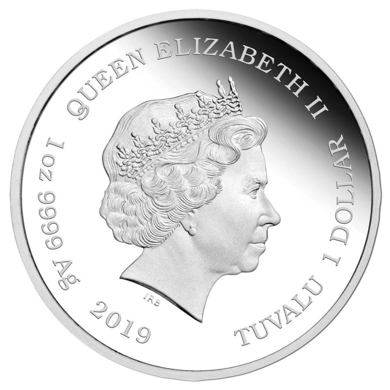 Серебряная монета Тувалу "60 лет кукле Барби" 2019 г.в., 31,1 г чистого серебра (Проба 0,9999)