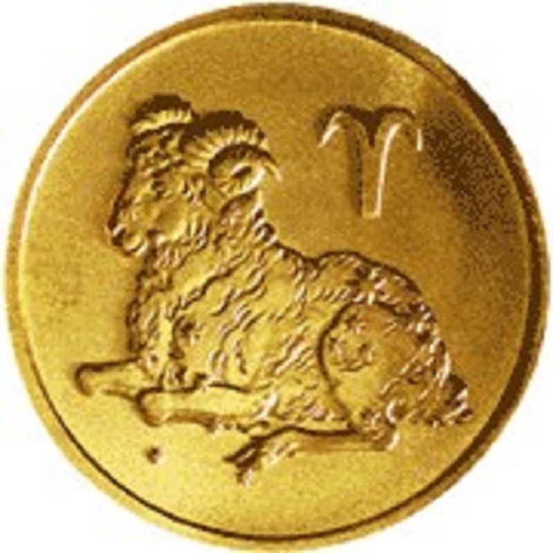 Золотая монета России «Знаки Зодиака - Овен» 2003 г.в., 3.11 г чистого золота (проба 0.999)