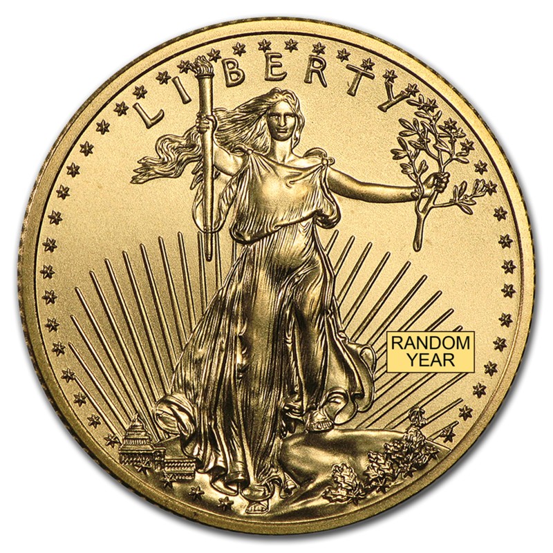 Золотая монета США " Американский орел", 7,78 г чистого золота (Проба 0,917)
